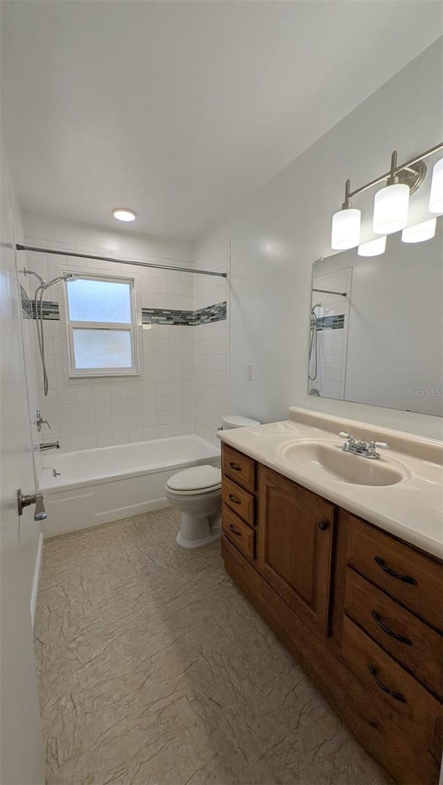 4021 19th St N, Saint Petersburg, FL 33714 - full bathroom featuring vanity, shower / bathtub combination, and toilet