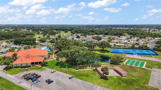 9755 SE 176th St, Summerfield, FL 34491 - aerial perspective of suburban area featuring a large body of water and a tree filled landscape