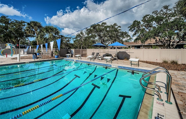 1516 E Lake Woodlands Pkwy, Oldsmar, FL 34677 - community pool with a patio area