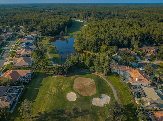 1516 E Lake Woodlands Pkwy, Oldsmar, FL 34677 - view of property location with a heavily wooded area, a nearby body of water, and a golf course