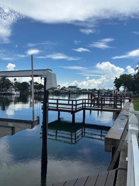 12055 4th St E, Treasure Island, FL 33706 - dock featuring a water view