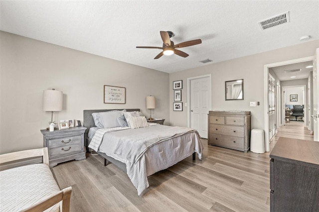 6974 Holly Heath Dr, Riverview, FL 33578 - bedroom featuring light wood-style floors and ceiling fan