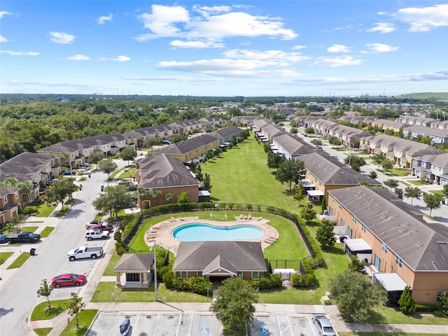 6974 Holly Heath Dr, Riverview, FL 33578 - aerial perspective of suburban area with a pool area