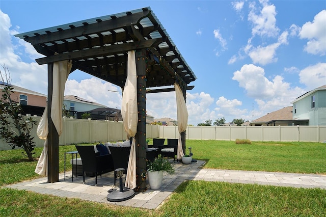 10826 Trailing Vine Dr, Tampa, FL 33610 - view of yard featuring a pergola and a patio