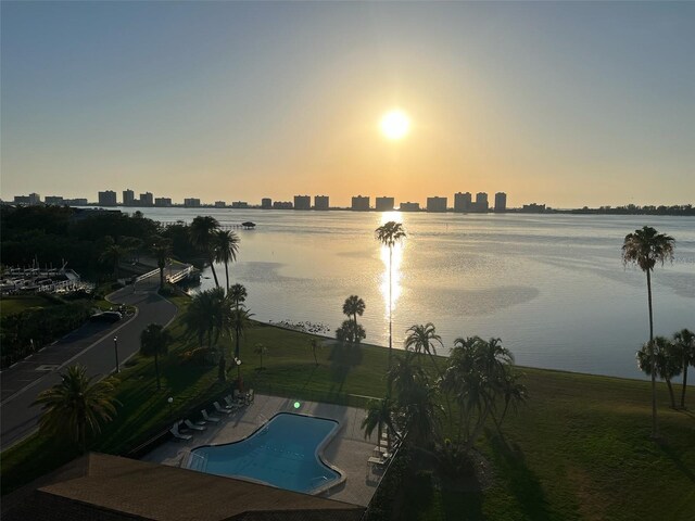 100 Oakmont Ln Unit 802, Belleair, FL 33756 - water view featuring city skyline