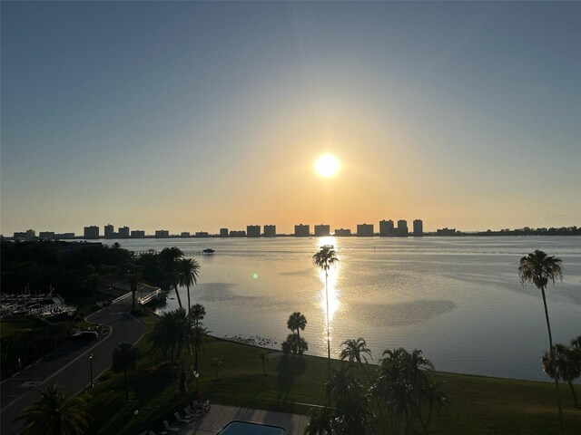 100 Oakmont Ln Unit 802, Belleair, FL 33756 - water view featuring city skyline