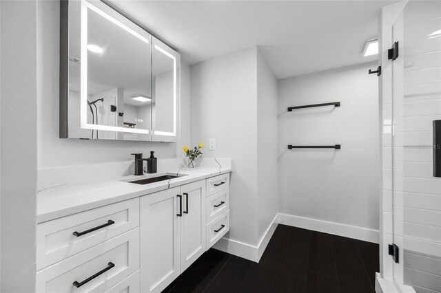 100 Oakmont Ln Unit 802, Belleair, FL 33756 - full bath with vanity, baseboards, and a shower