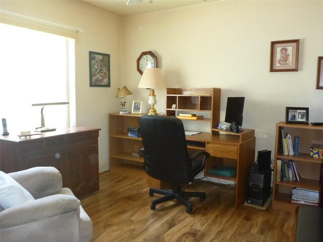 12271 Centralia Rd, Weeki Wachee, FL 34614 - office featuring wood finished floors