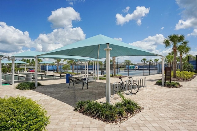19183 Coastal Shore Ter, Land O Lakes, FL 34638 - view of home's community featuring a tennis court