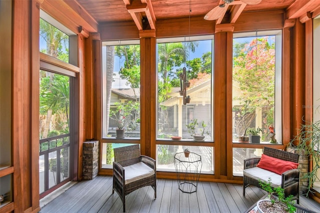 3112 W Wallcraft Ave, Tampa, FL 33611 - sunroom / solarium with wood ceiling and wood-type flooring