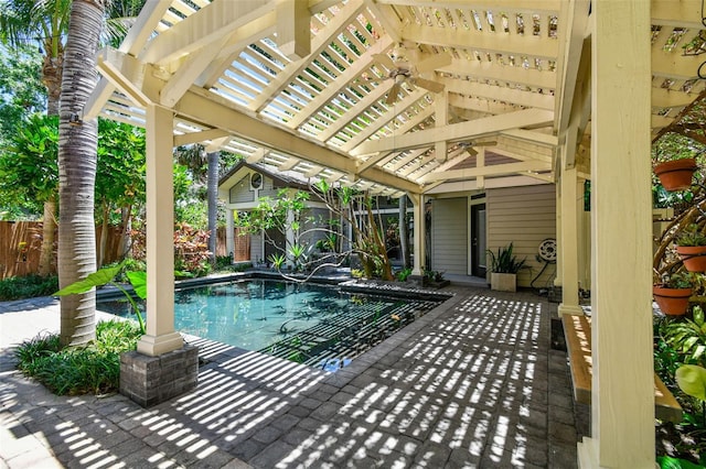 3112 W Wallcraft Ave, Tampa, FL 33611 - view of swimming pool with a pergola and a patio area