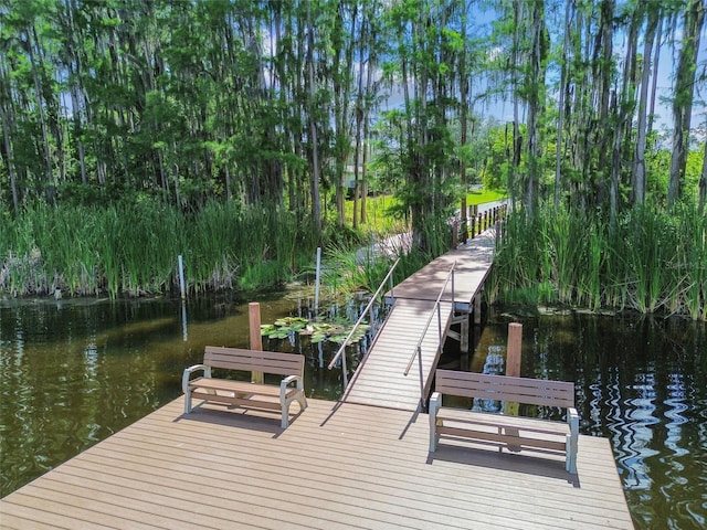 1624 Lullwater Ln, Lutz, FL 33549 - dock area featuring a water view