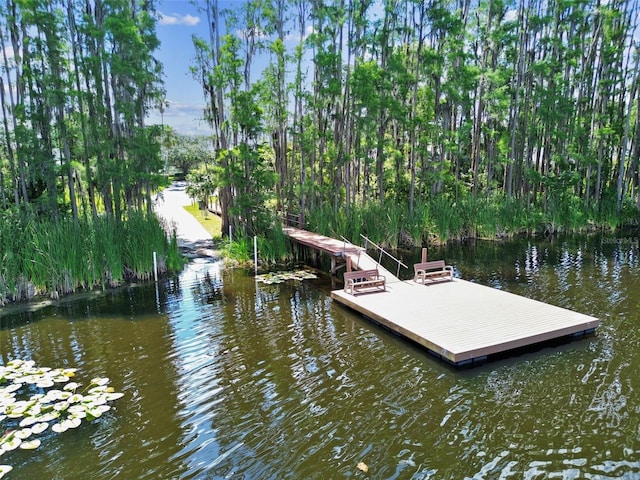 1624 Lullwater Ln, Lutz, FL 33549 - dock featuring a water view