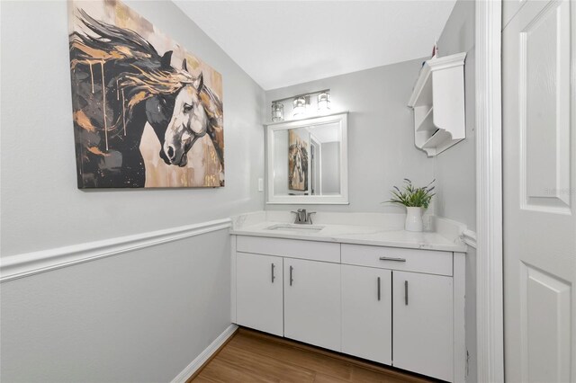 2311 64th Street Ct W, Bradenton, FL 34209 - bathroom with vanity and wood finished floors