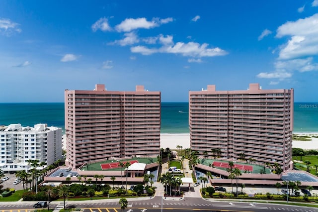 1310 Gulf Blvd Unit 6C, Clearwater Beach, FL 33767 - view of property featuring view of water and beach