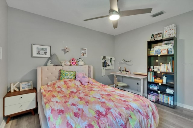 16367 Ashington Park Dr, Tampa, FL 33647 - bedroom with wood finished floors, baseboards, and ceiling fan
