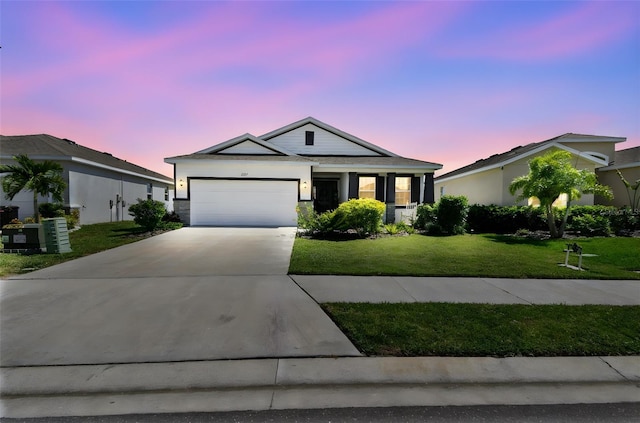 12517 Nantahala Run, Parrish, FL 34219 - single story home with a garage, concrete driveway, and a lawn