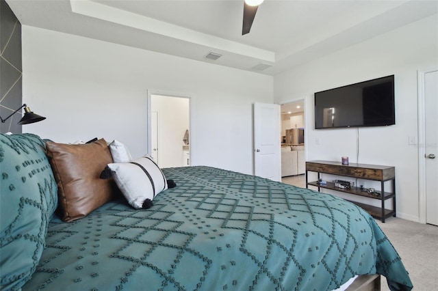 12517 Nantahala Run, Parrish, FL 34219 - carpeted bedroom featuring ceiling fan and baseboards