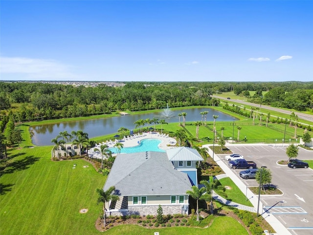 12517 Nantahala Run, Parrish, FL 34219 - drone / aerial view of a large body of water and a pool area