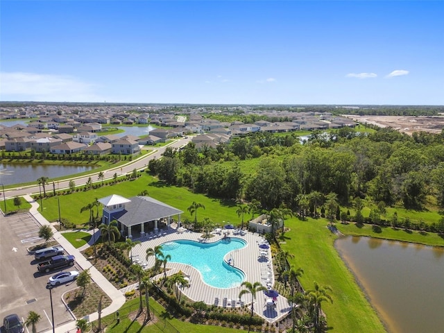 12517 Nantahala Run, Parrish, FL 34219 - drone / aerial view of a pool area and a large body of water