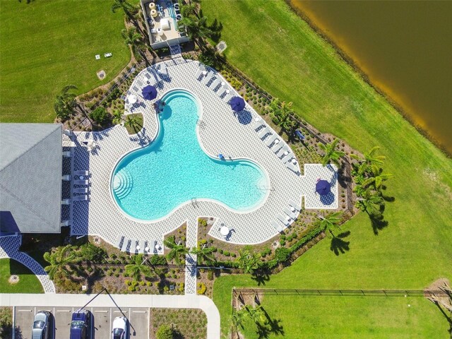 12517 Nantahala Run, Parrish, FL 34219 - aerial view of a pool area