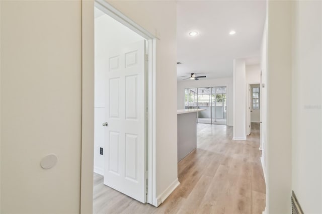 105 1st Ave SE, Lutz, FL 33549 - hallway with light wood-style floors, recessed lighting, and baseboards