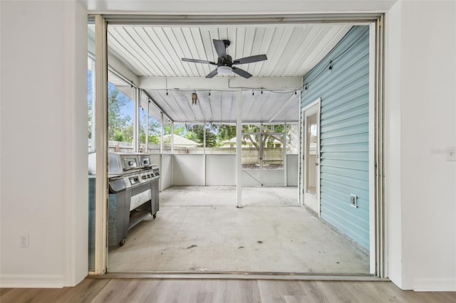 105 1st Ave SE, Lutz, FL 33549 - view of patio featuring ceiling fan and grilling area