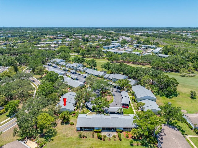 70 Cypress Pl, Oldsmar, FL 34677 - aerial perspective of suburban area with a tree filled landscape