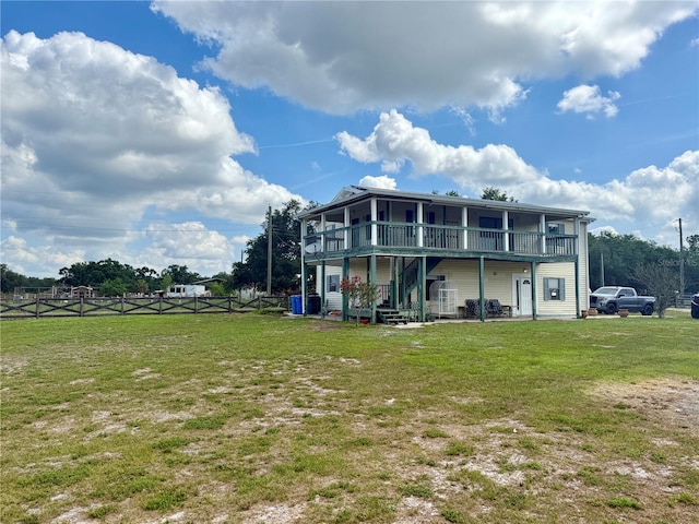 439 Corbett Rd, Lithia, FL 33547 - rear view of house featuring a wooden deck