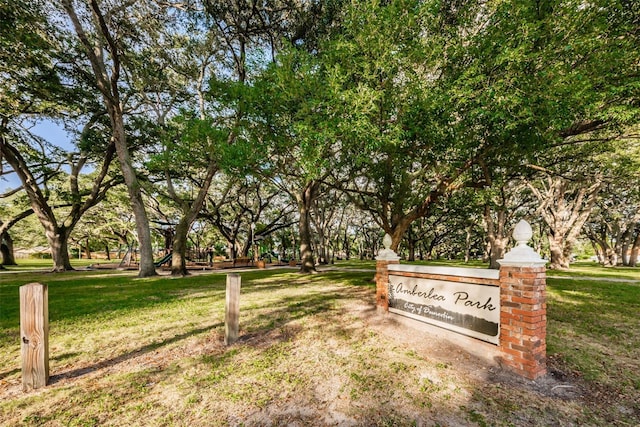 1766 Hitching Post Ln, Dunedin, FL 34698 - community / neighborhood sign with a lawn