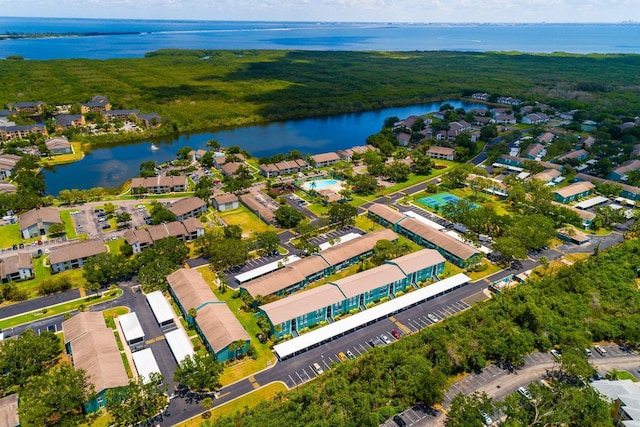 255 114th Ave N Unit 4, Saint Petersburg, FL 33716 - aerial view of property's location featuring a nearby body of water and nearby suburban area