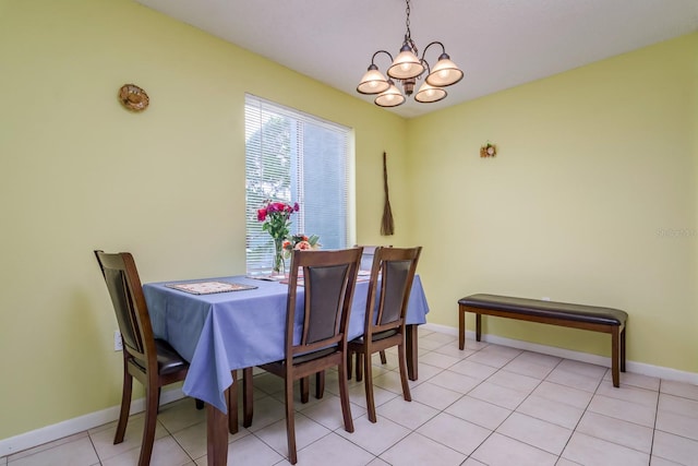255 114th Ave N Unit 4, Saint Petersburg, FL 33716 - dining space with a chandelier and baseboards