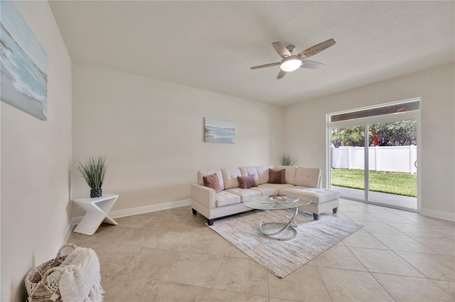 1229 Hillandale Reserve Dr, Tampa, FL 33613 - living room with ceiling fan and light tile patterned floors