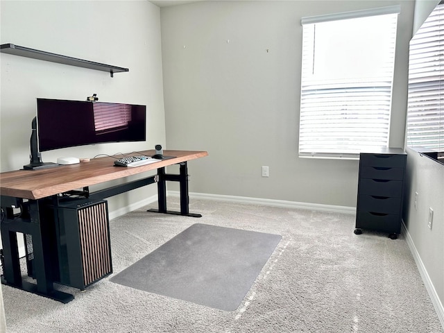 2717 Chestnut Creek Pl, Brandon, FL 33510 - office area featuring carpet and baseboards