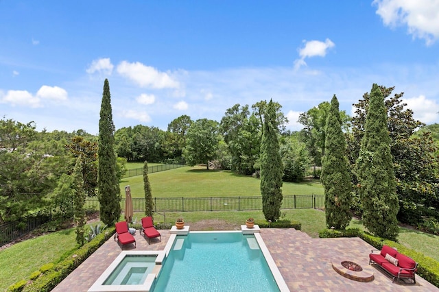 7713 Still Lakes Dr, Odessa, FL 33556 - view of pool featuring a patio and a pool with connected hot tub