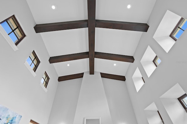 7713 Still Lakes Dr, Odessa, FL 33556 - detailed view of beamed ceiling and recessed lighting