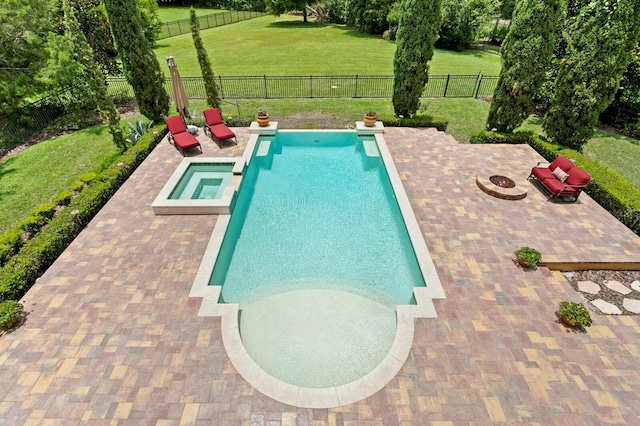 7713 Still Lakes Dr, Odessa, FL 33556 - view of pool with a patio and a pool with connected hot tub