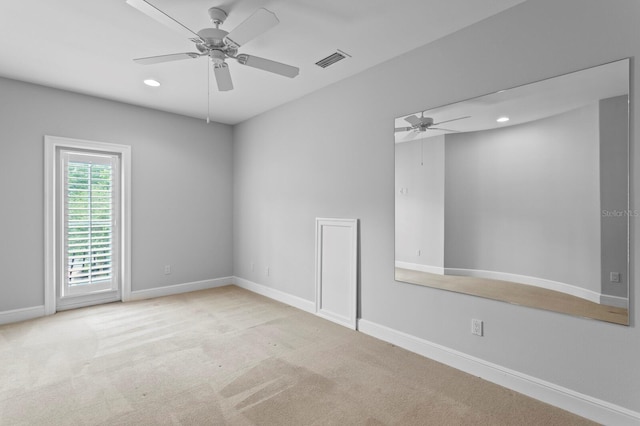 7713 Still Lakes Dr, Odessa, FL 33556 - carpeted empty room with ceiling fan, recessed lighting, and baseboards
