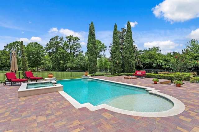7713 Still Lakes Dr, Odessa, FL 33556 - view of pool featuring a patio and a pool with connected hot tub