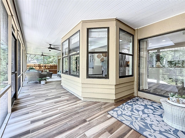 66 Bay Woods Dr, Safety Harbor, FL 34695 - sunroom / solarium featuring ceiling fan and healthy amount of natural light