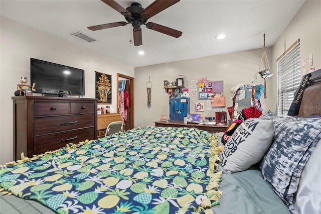 717 E 137th Ave, Tampa, FL 33613 - bedroom featuring recessed lighting and a ceiling fan