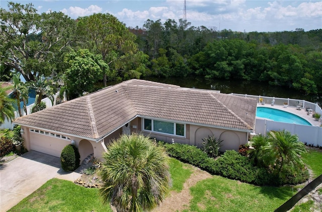 9631 Oak St NE, Saint Petersburg, FL 33702 - view of subject property featuring a pool and a forest