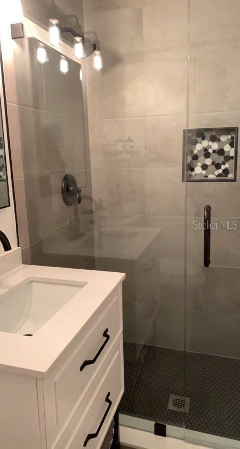 7152 Sandy Ln, Wesley Chapel, FL 33544 - bathroom featuring vanity and a shower stall