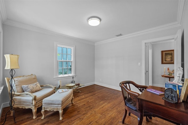 475 28th Ave N, Saint Petersburg, FL 33704 - office featuring wood finished floors, crown molding, and baseboards