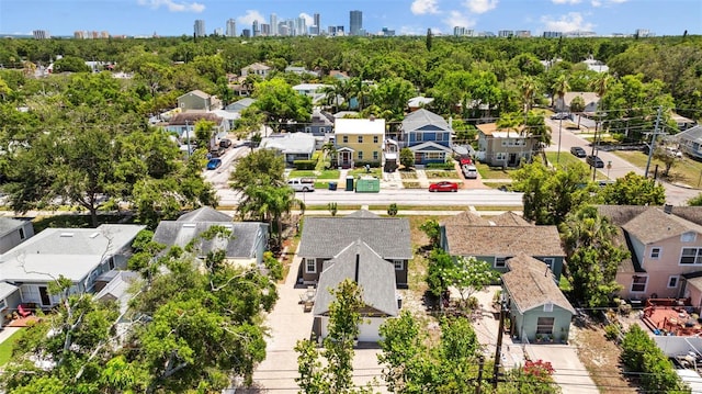 475 28th Ave N, Saint Petersburg, FL 33704 - aerial perspective of suburban area with skyline