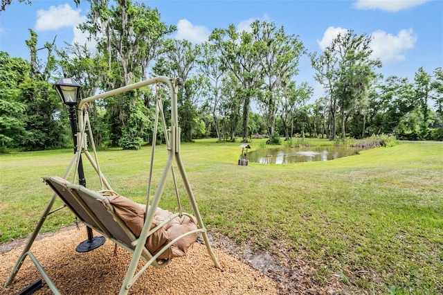 1611 County Road 753s, Webster, FL 33597 - view of grassy yard featuring a water view and view of wooded area