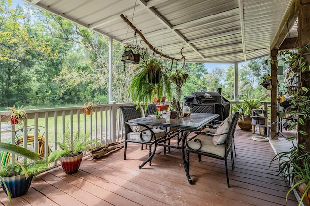 1611 County Road 753s, Webster, FL 33597 - deck with outdoor dining space and area for grilling
