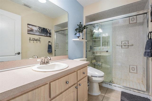 1611 County Road 753s, Webster, FL 33597 - full bathroom featuring toilet, tile patterned flooring, vanity, and a stall shower