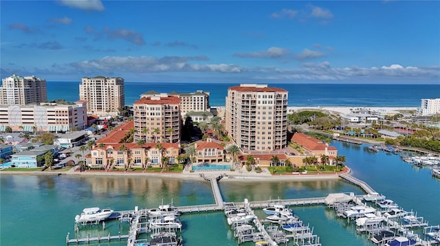 521 Mandalay Ave Unit 307, Clearwater Beach, FL 33767 - bird's eye view of a large body of water and numerous boat docks