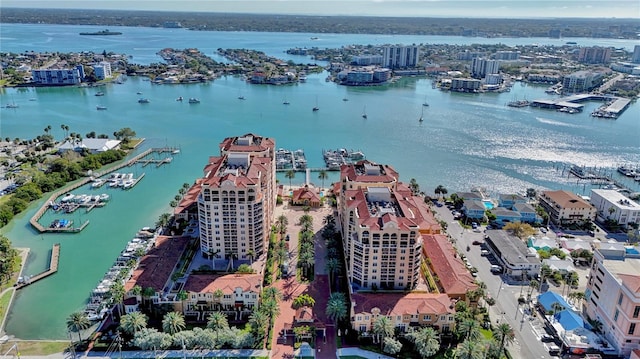 521 Mandalay Ave Unit 307, Clearwater Beach, FL 33767 - view of urban area with a large body of water and a marina